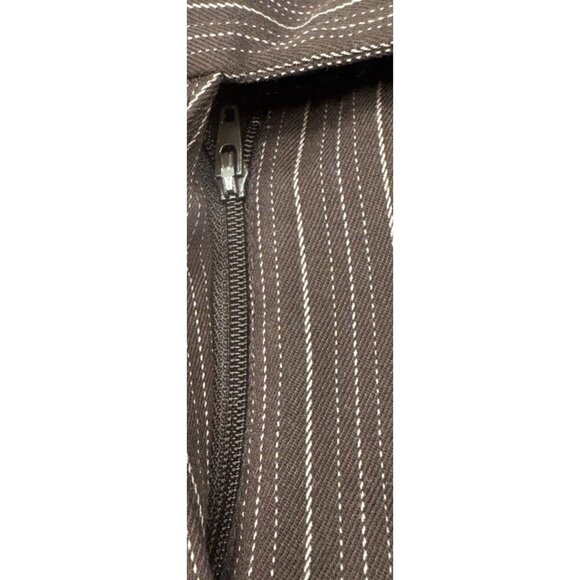 Lane Bryant Women’s Brown Striped Wide Leg Capri Crop Pants Sz 16 - Picture 9 of 12